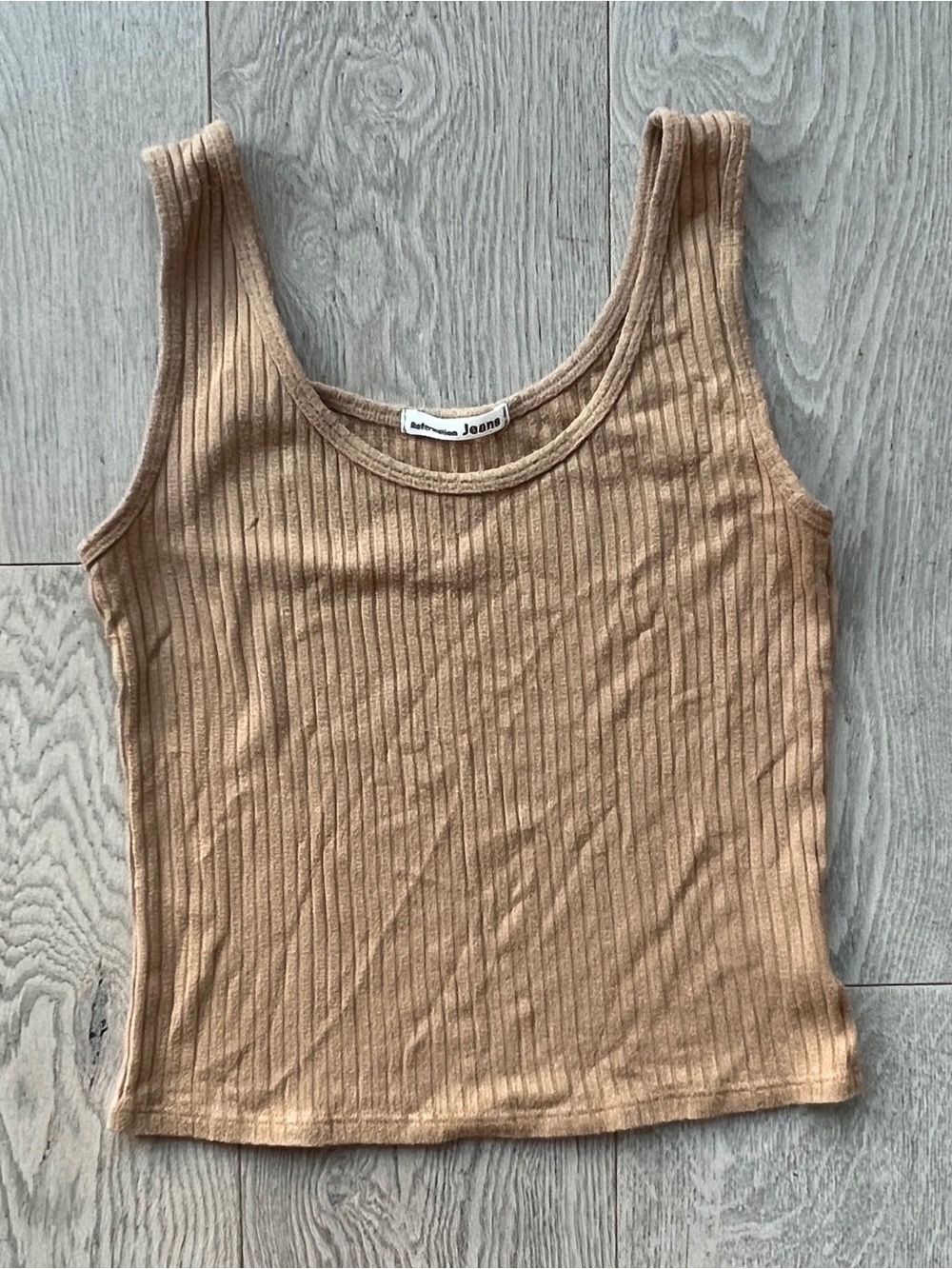Reformation Jeans Women’s Size S Ribbed Tank Top in Camel